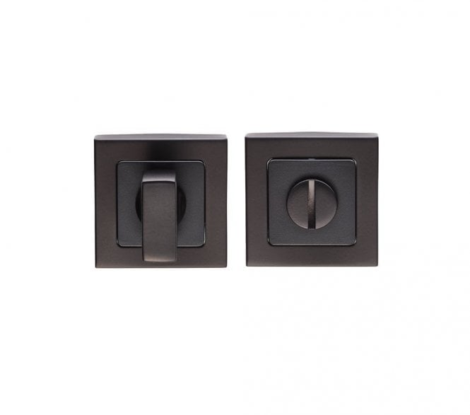 Eurospec SST1415 Square Bathroom Turn & Release - Matt Black