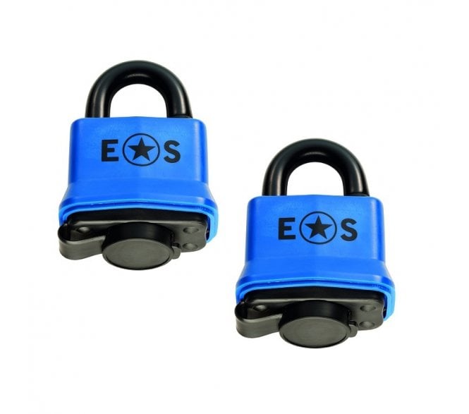 Eurospec Standard Shackle ABS Waterproof Padlock 40mm (Keyed Alike, Pack 2)