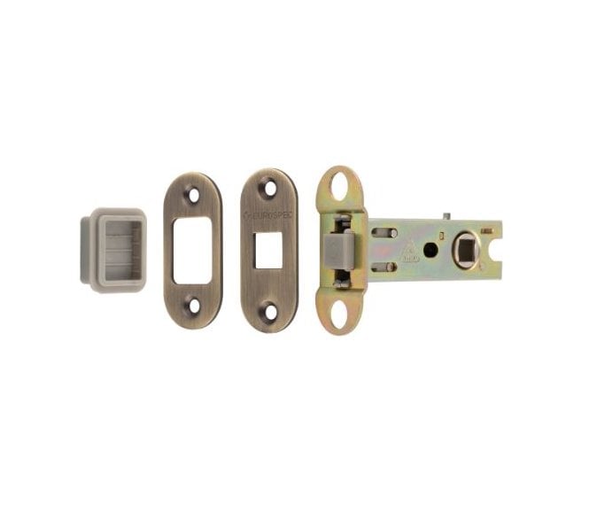 Eurospec TLM5030 Magnetic Tubular Mortice Latch - RADIUS - Antique Brass