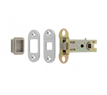 Eurospec TLM5030 Magnetic Tubular Mortice Latch - RADIUS - Polished Stainless Steel