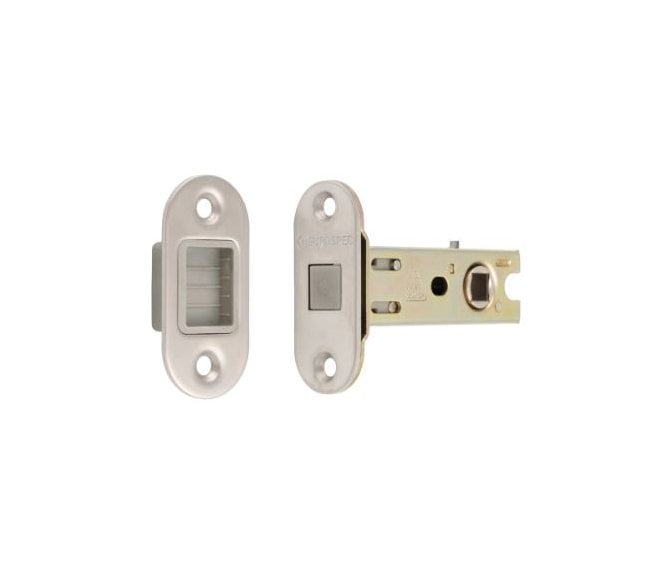Eurospec TLM5030 Magnetic Tubular Mortice Latch - RADIUS - Satin Stainless Steel