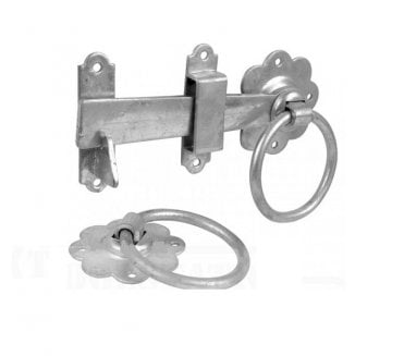 Excel Hardware 1136 Gate Ring Latch Set - Bright Zinc Plated