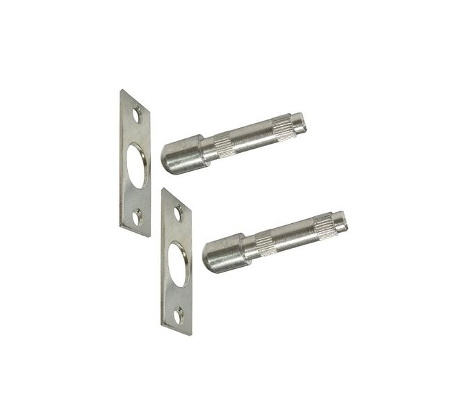 Excel Hardware 2527 Steel Security Hinges Bolts (pair) - Bright Zinc Plated