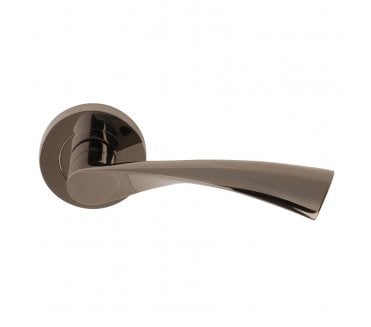 Excel Hardware 3540 Flex Door Handle on Rose - Black Nickel