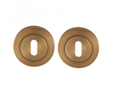 Excel Hardware 3546 Keyhole Escutcheons (Pair) - Antique Brass