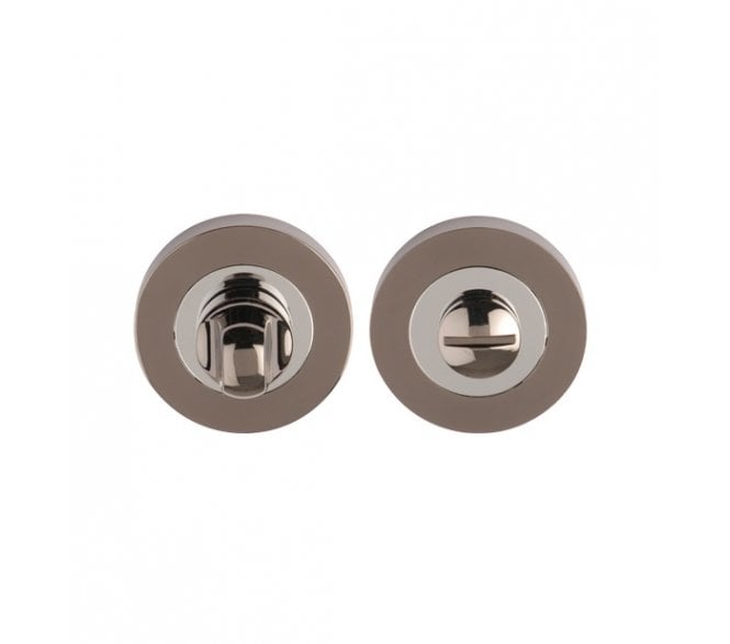 Excel Hardware 3578 Bathroom Turn & Release - Black Nickel/Polished Chrome