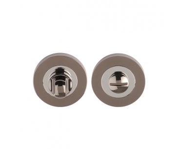 Excel Hardware 3578 Bathroom Turn & Release - Black Nickel/Polished Chrome