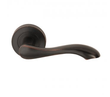 Excel Hardware 3580 Venus Scroll Door Handle On Rose - Oil Rubbed Bronze
