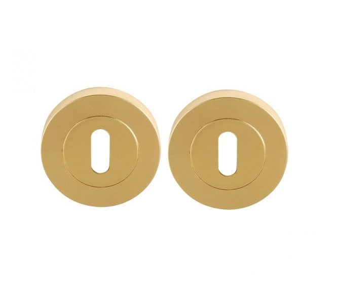 Excel Hardware 3616 Keyhole Escutcheons (Pair) - Polished Brass