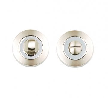 Excel Hardware 3622 Bathroom Turn & Release - Polished Chrome/Satin Nickel