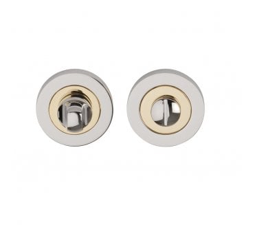 Excel Hardware 3632 Bathroom Turn & Release - Polished Chrome/Polished Brass