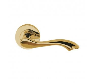 Excel Hardware 3678 Venus Door Handle On Rose - Polished Brass