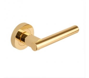 Excel Hardware 3688 Sultan Door Handle On Rose - Polished Brass