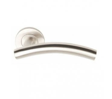 Excel Hardware 3725A Arched Door Handle On Rose - Satin Stainless Steel