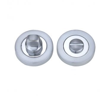 Excel Hardware 3852 Bathroom Turn & Release - Polished Chrome/Satin Chrome