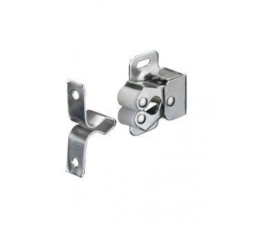 Excel Hardware Double Nylon Roller Catch - Nickel Plated
