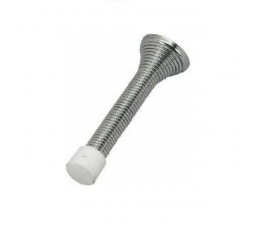 Excel Hardware Flexible Spring Skirting Doorstop - Nickel Plated