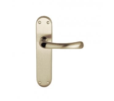 Excel Hardware Genoa Door Handles On Backplate - Satin Nickel