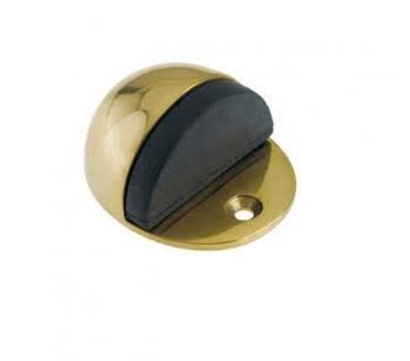 Excel Hardware Oval Floor Mounted Door Stop - Polished Brass