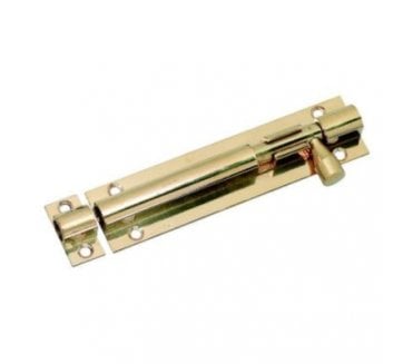 Excel Hardware Straight Barrel Bolt - Polished Brass