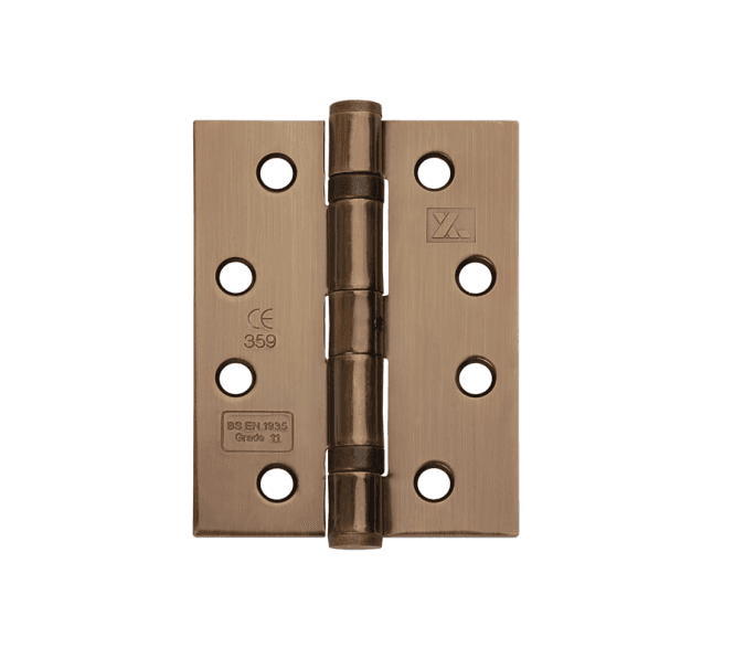Excel Hardware XL869 102x76mm Ball Bearing Butt Hinges (Pair) - Antique Brass