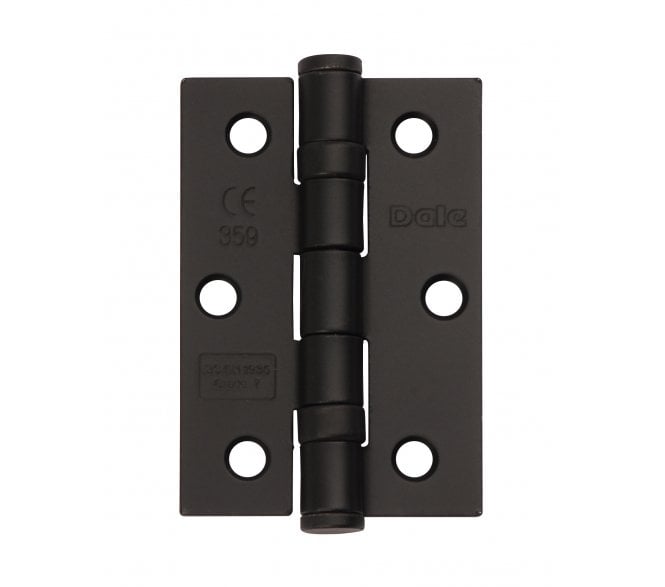 Excel Hardware XL965BLK 76x51mm Ball Bearing Butt Hinges (Pair) - Black