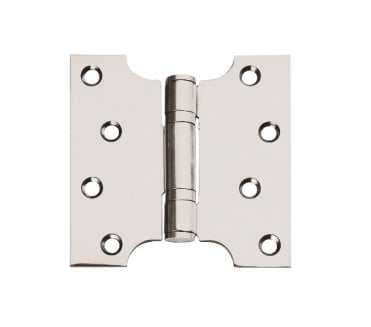 Excel XL975 Ball Bearing Parliament Hinges - 102x102mm (Pair) - Polished Stainless Steel