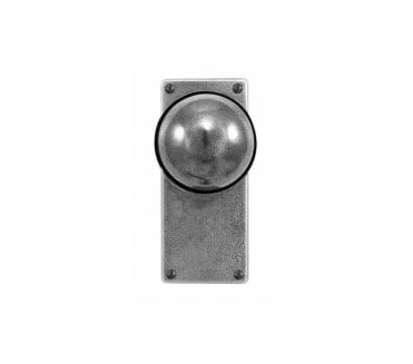 Finesse Design Beamish Door Knob on Jesmond Backplate - Pewter