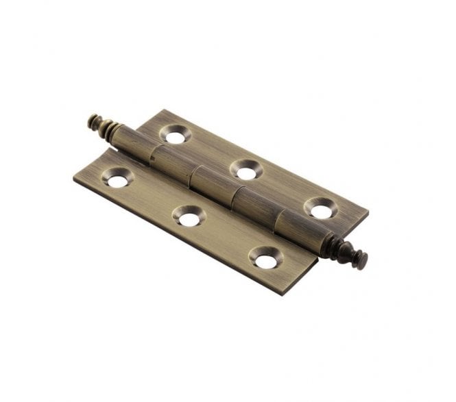 Fingertip Design Finial Cabinet Hinge 64x35mm (Pair) - Antique Brass