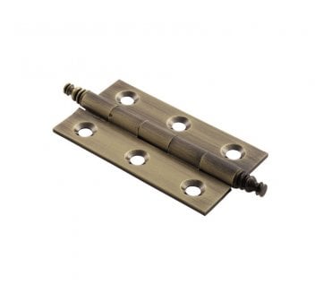 Fingertip Design Finial Cabinet Hinge 64x35mm (Pair) - Antique Brass