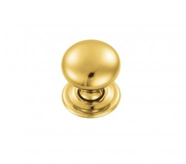 Fingertip Design FTD1265 Hollow Victorian Cupboard Knob (32mm) - Polished Brass