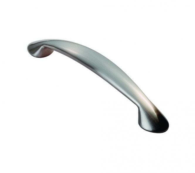 Fingertip Design FTD343 Platypus Bow Cabinet Handle 128mm - Satin Nickel