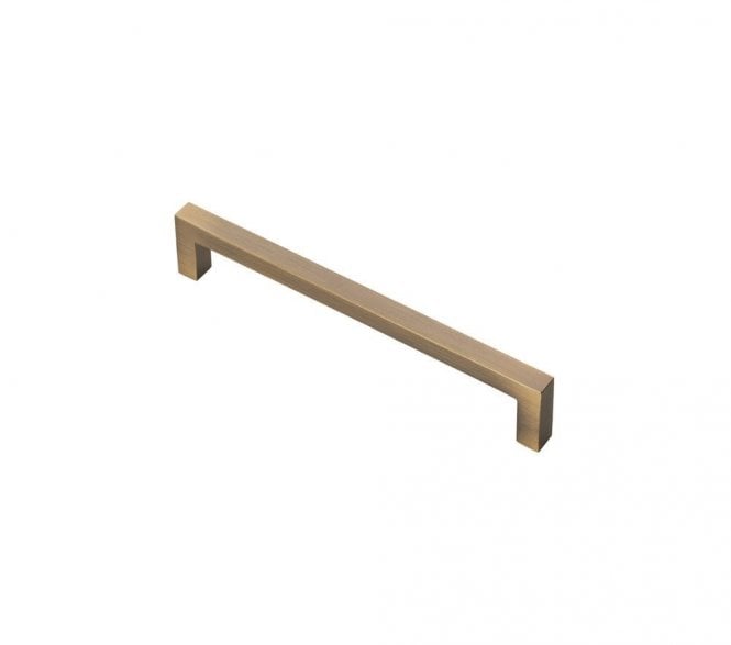 Fingertip Design FTD401 Slimline Square Bar Cabinet Pull Handles - Antique Brass