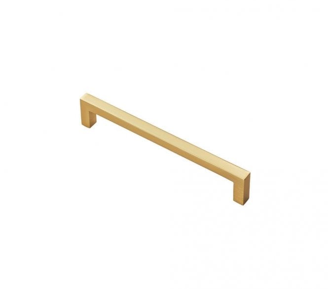 Fingertip Design FTD401 Slimline Square Bar Cabinet Pull Handles - Satin Brass