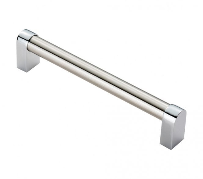 Fingertip Design FTD485 Bauhaus Bar Cabinet Pull Handles - Polished Chrome/Satin Nickel