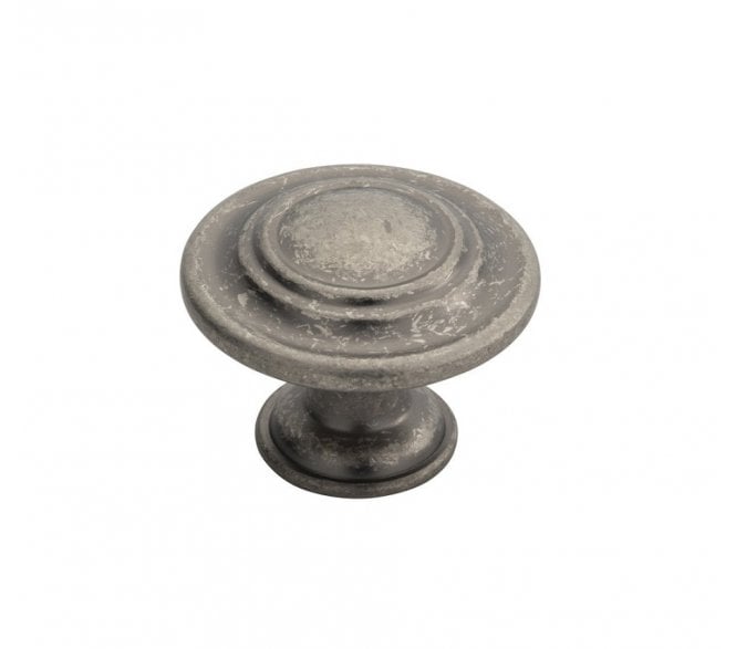 Fingertip Design FTD515 Traditional Lined Cabinet Knob 34mm - Pewter Effect