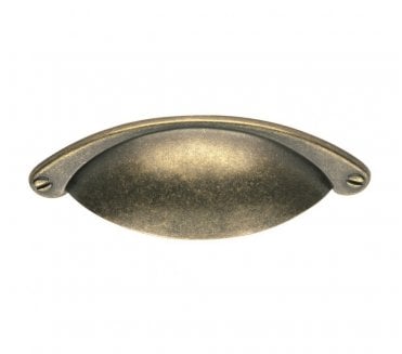 Fingertip Design FTD555 Cup Cabinet Drawer Pull -Antique Brass