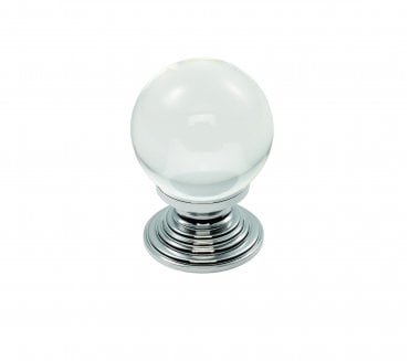 Fingertip Design FTD690 Crystal Ball Cabinet Knob 27mm - Polished Chrome