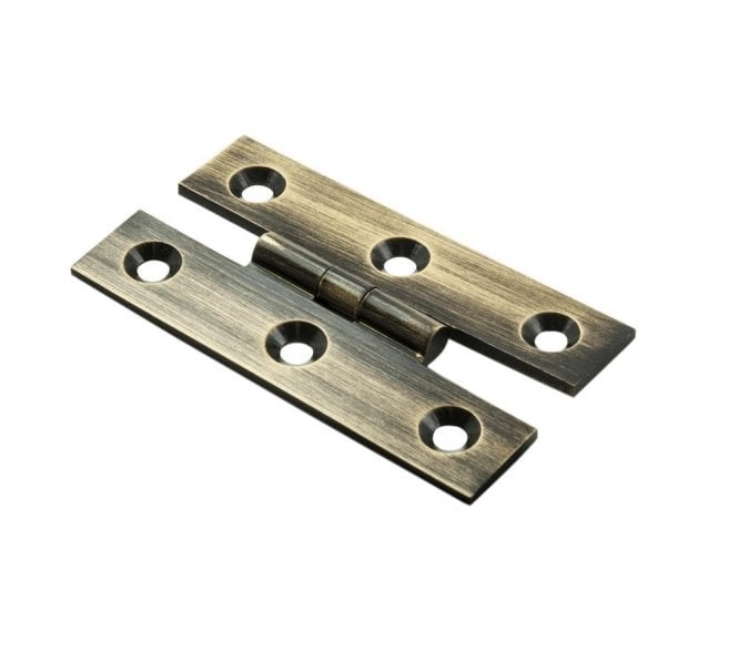 Fingertip Design FTD810 H-Pattern Cabinet Hinges 63mm (Pair) - Antique Brass
