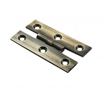 Fingertip Design FTD810 H-Pattern Cabinet Hinges 63mm (Pair) - Antique Brass