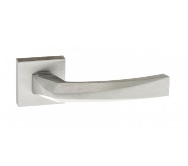 Forme FMS268SC Crystal Designer Lever on Minimal Square Rose - Satin Chrome