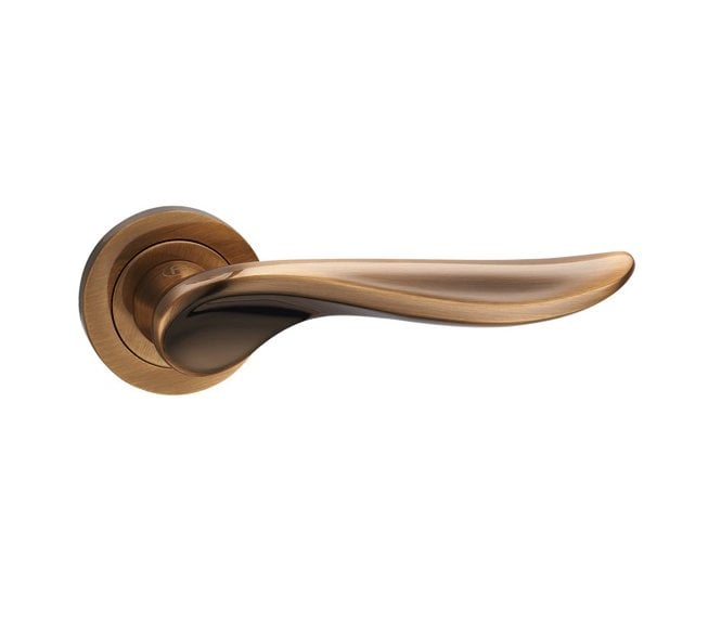 Fortessa Achilles Door Handle On Rose - Antique Brass
