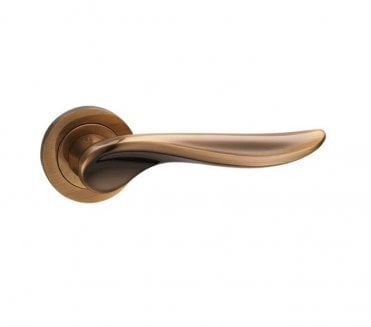 Fortessa Achilles Door Handle On Rose - Antique Brass