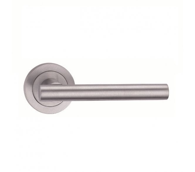 Fortessa Avant Door Handle On Rose - Satin Chrome