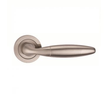 Fortessa Bulbus Door Handle On Rose - Satin Nickel