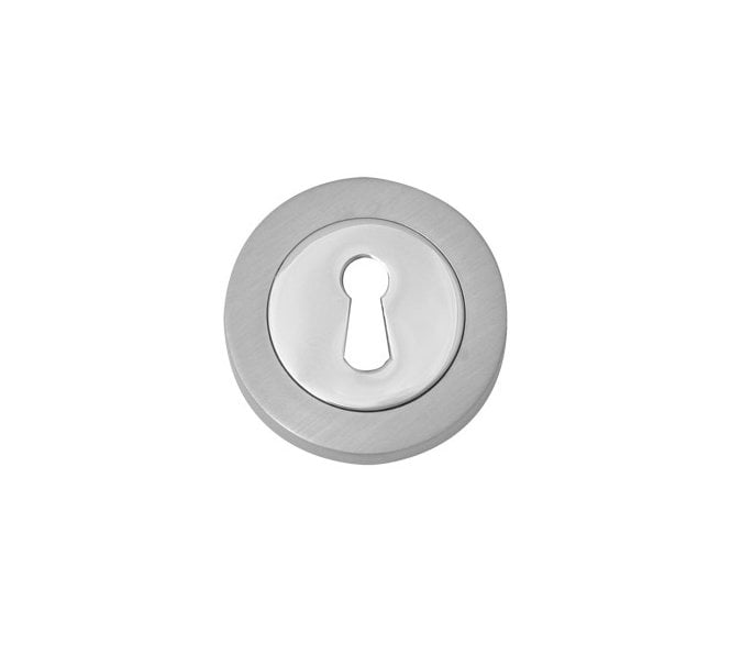 Fortessa FESC Round Designer Escutcheons (Pair)  - Polished Nickel/Satin Nickel