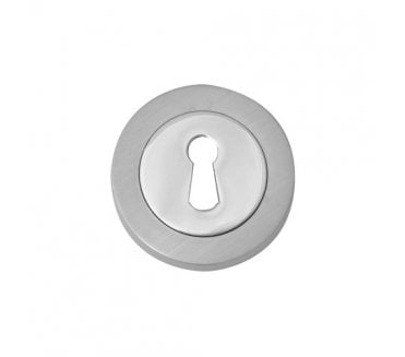 Fortessa FESC Round Designer Escutcheons (Pair)  - Polished Nickel/Satin Nickel