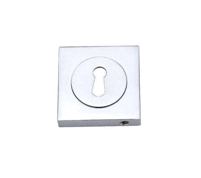 Fortessa Square Designer Keyhole Escutcheons (Pair) - Polished Chrome