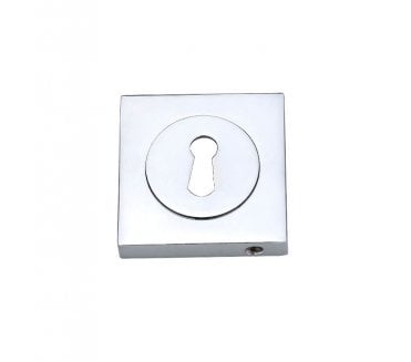 Fortessa Square Designer Keyhole Escutcheons (Pair) - Polished Chrome