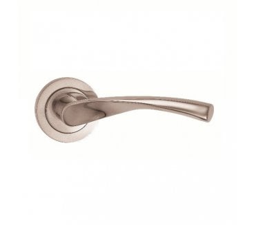 Fortessa Verto Door Handle On Rose - Satin Nickel